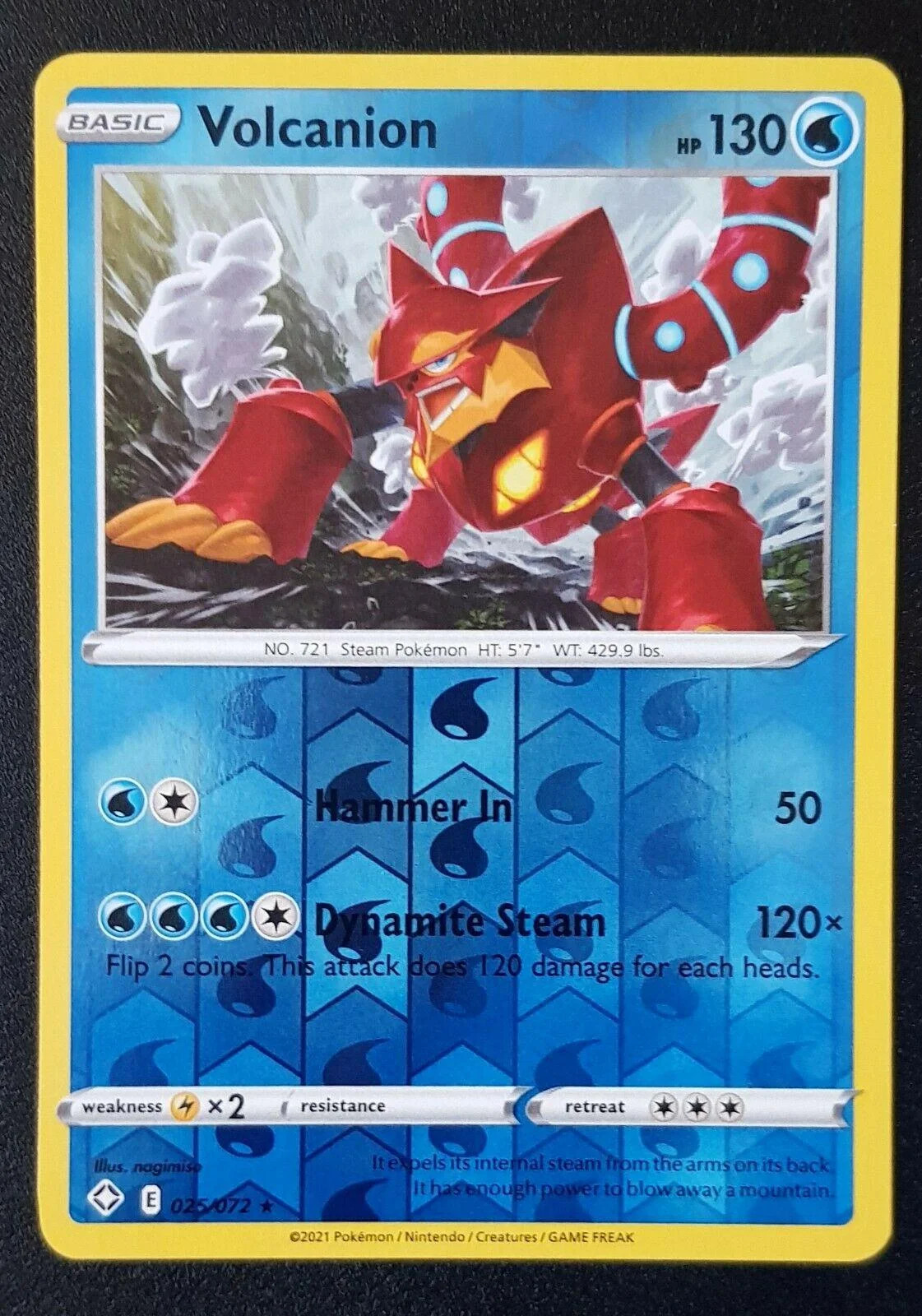Volcanion #25 — Destino Splendente (Reverse Holo)