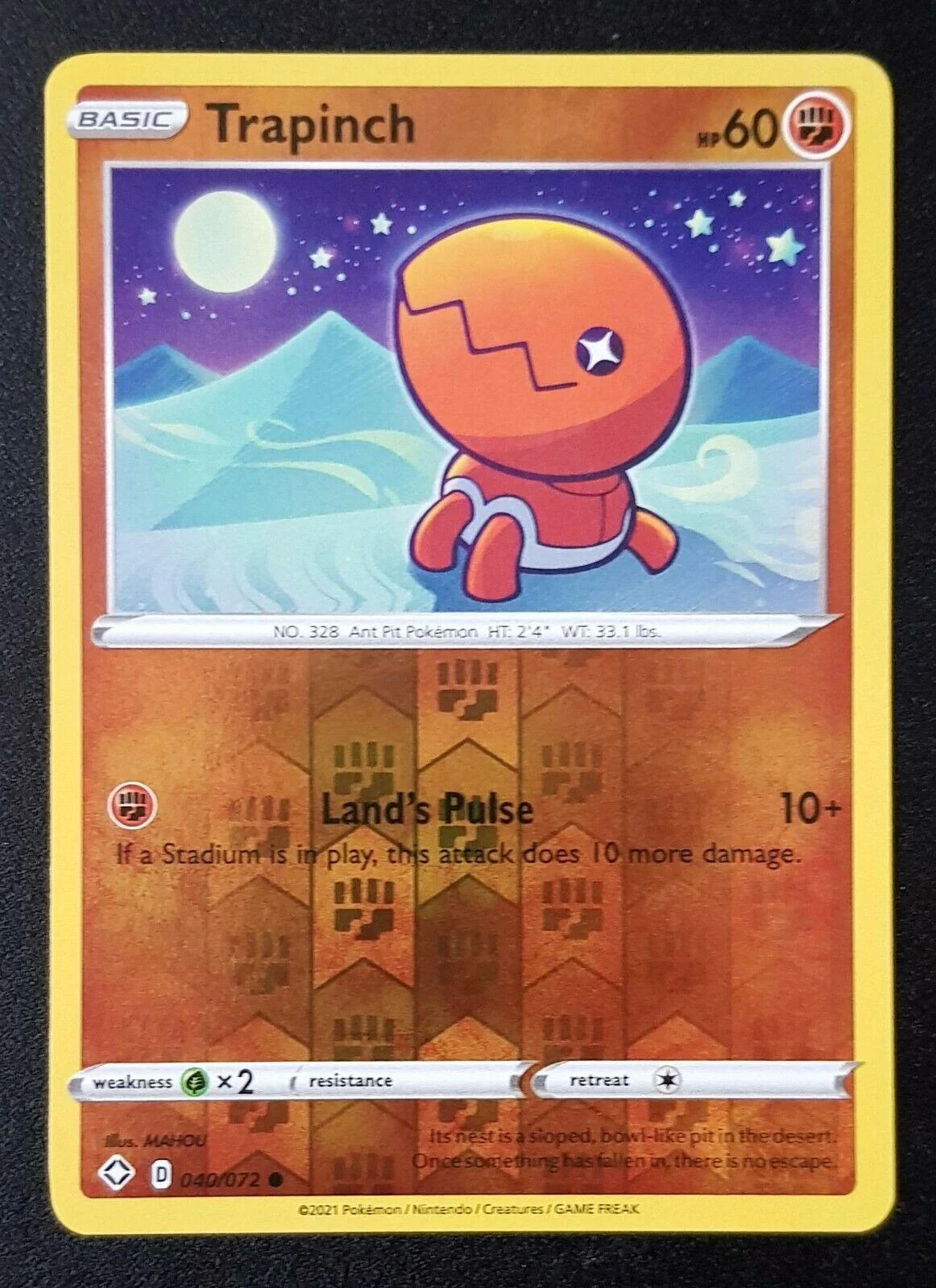 Trapinch #40 — Destino Splendente (Reverse Holo)