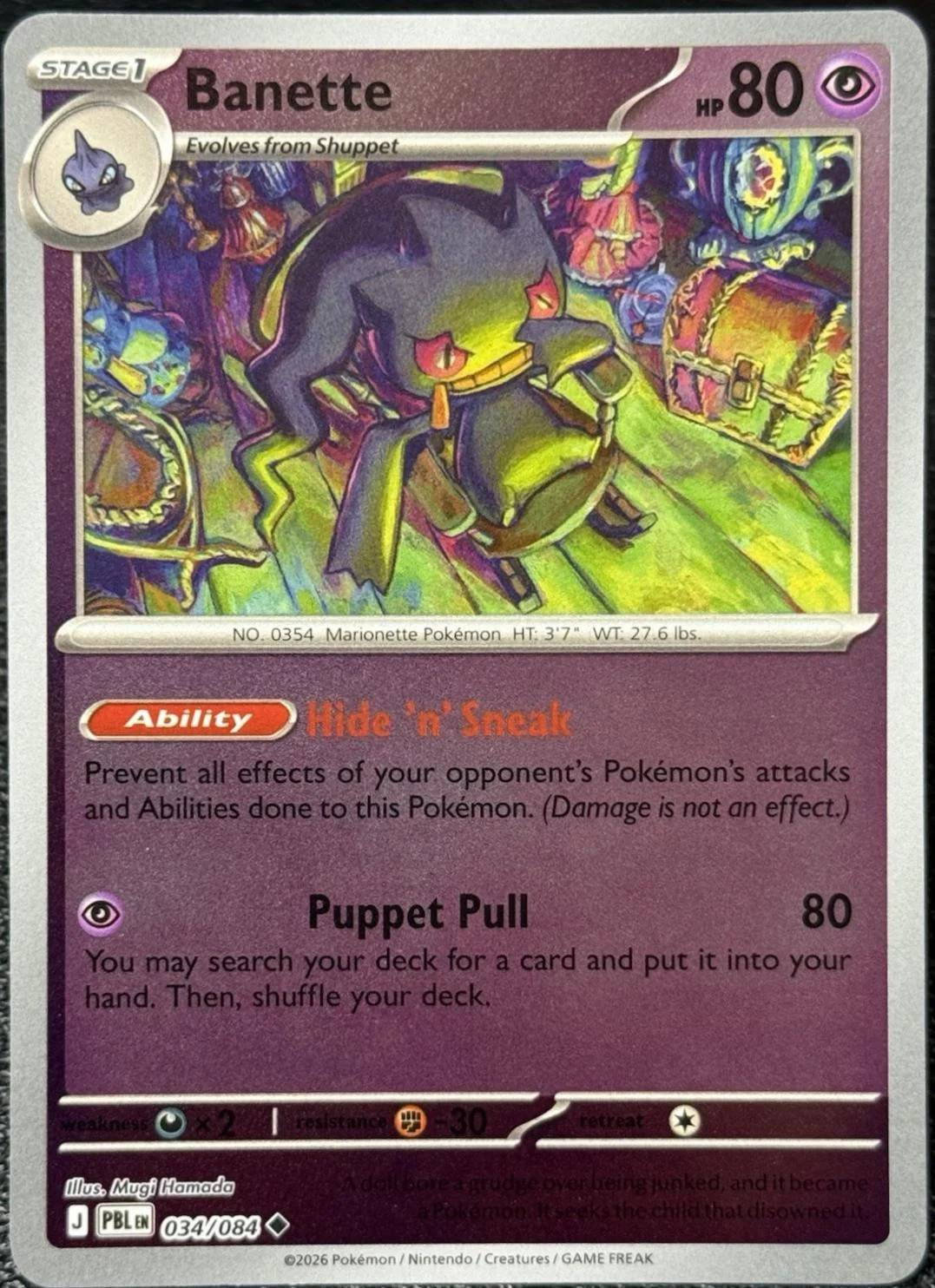 Banette #034 — Oscuridad Absoluta (Reverse Holo)