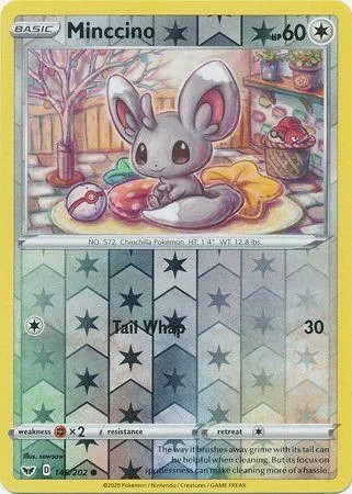 Minccino #146 — Spada e Scudo (Reverse Holo)