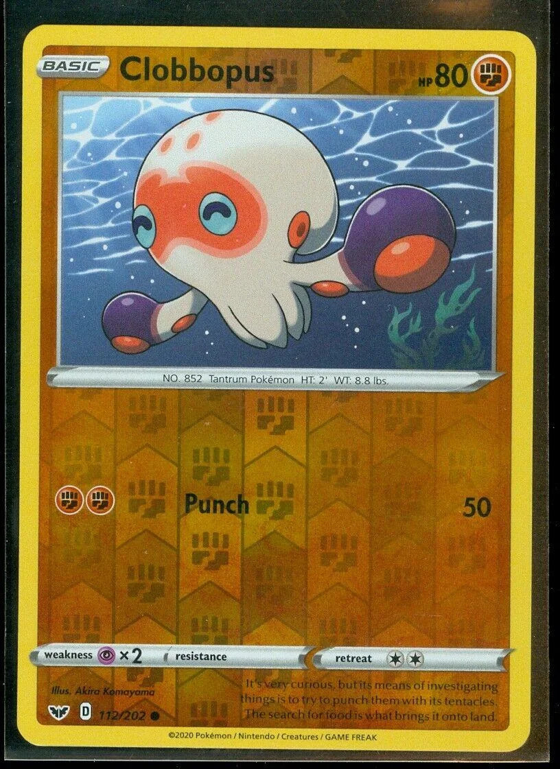 Clobbopus #112 — Espada y Escudo (Reverse Holo)