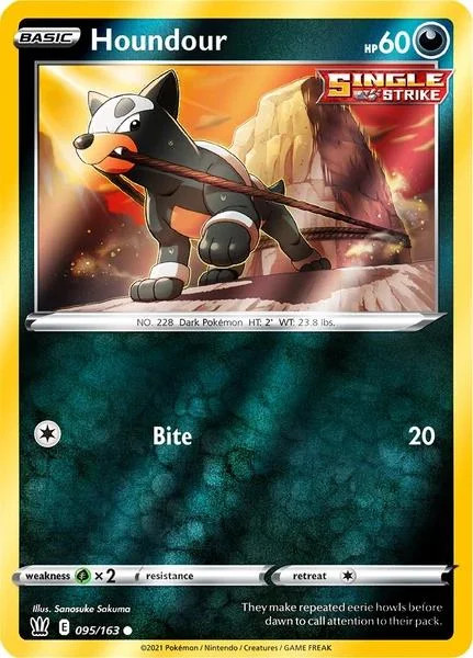 Houndour #95 — Stili di Lotta (Reverse Holo)