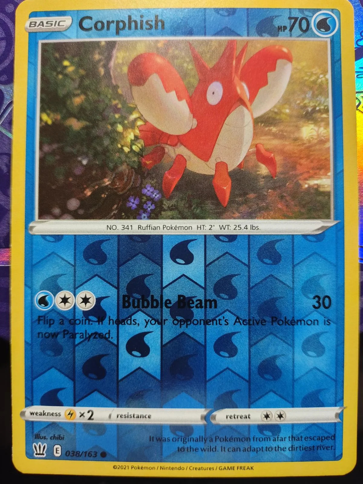 Corphish #38 — Estilos de Batalha (Reverse Holo)