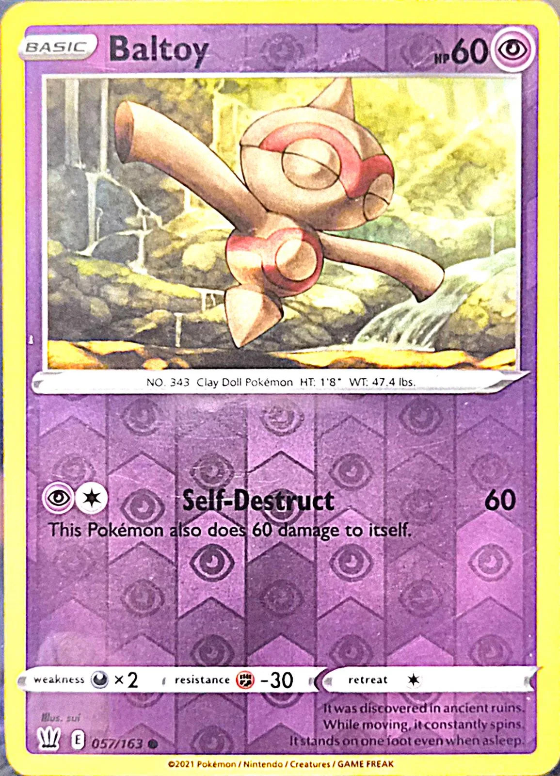 Baltoy #57 — Stili di Lotta (Reverse Holo)