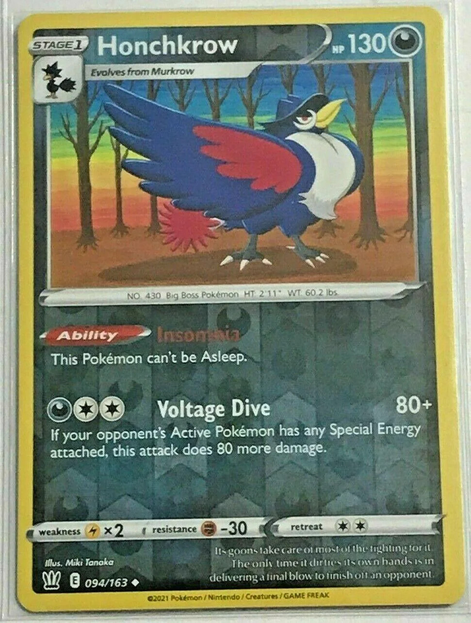 Honchkrow #94 — Estilos de Combate (Reverse Holo)