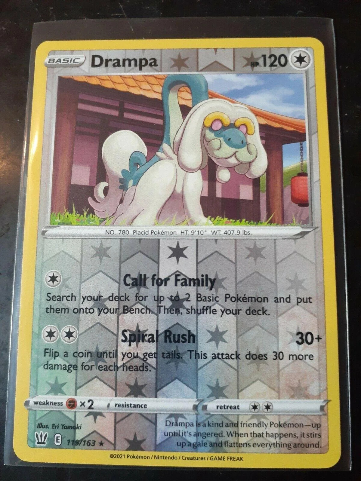 Drampa #119 — Estilos de Batalha (Reverse Holo)