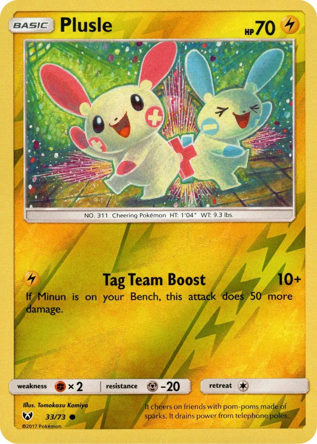 Plusle #33 — Lendas Luminescentes (Reverse Holo)