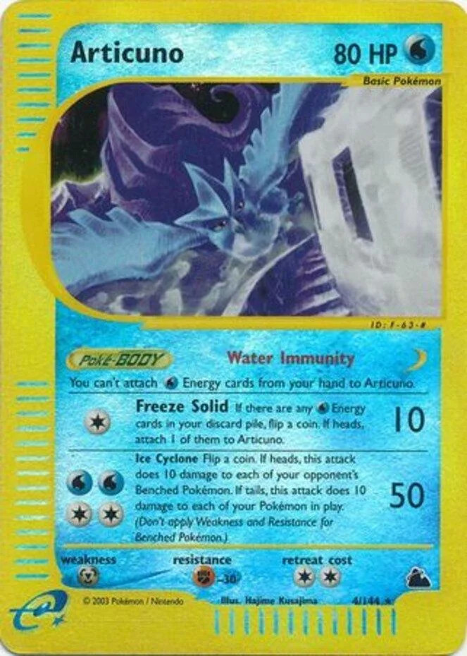Articuno #4 — Skyridge (Reverse Holo)