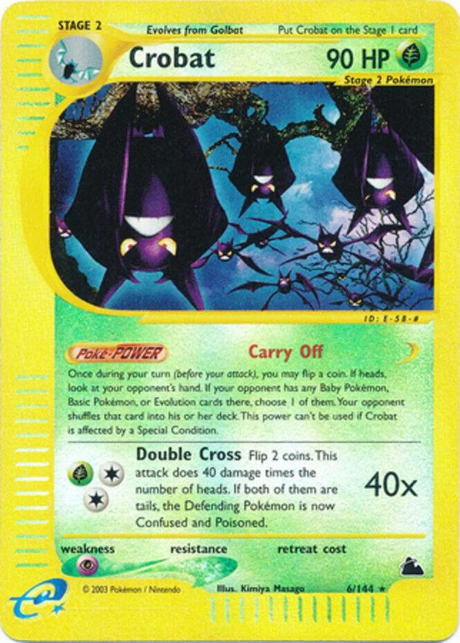 Crobat #6 — Skyridge (Reverse Holo)