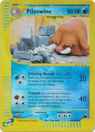 Piloswine #24 — Skyridge (Reverse Holo)