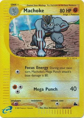 Machoke #38 — Skyridge (Reverse Holo)