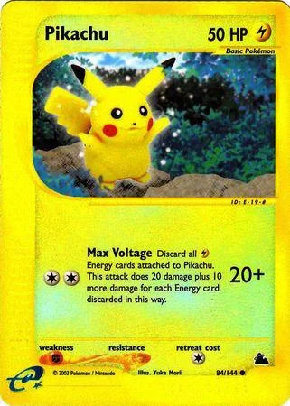 Pikachu #84 — Skyridge (Reverse Holo)