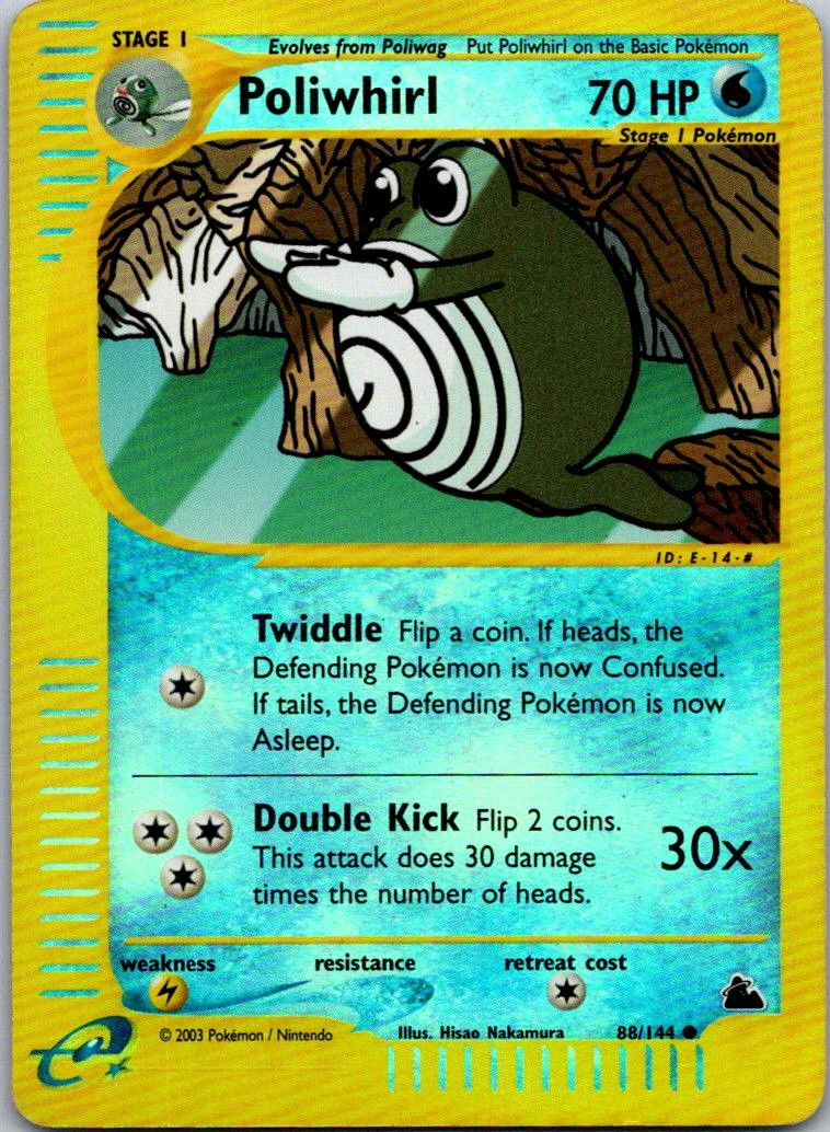 Poliwhirl #88 — Skyridge (Reverse Holo)