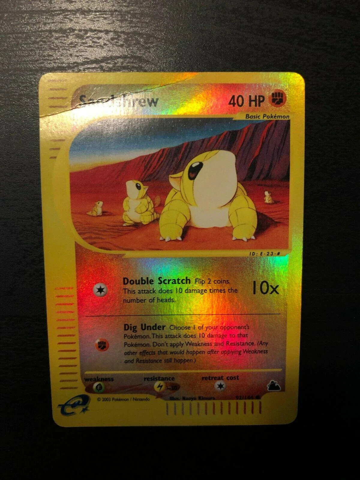 Sandshrew #92 — Skyridge (Reverse Holo)