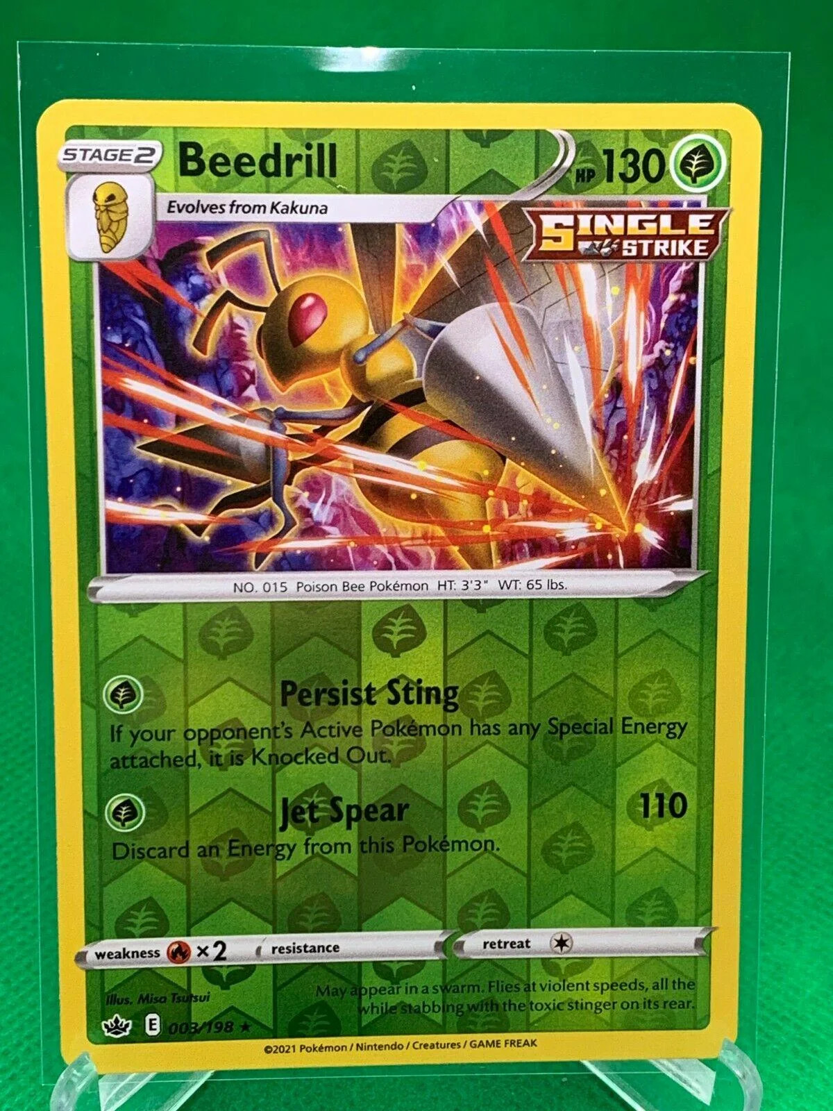 Beedrill #003 — Reinado Arrepiante (Reverse Holo)