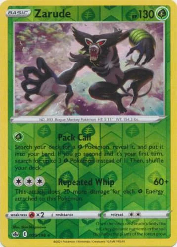 Zarude #019 — Reinado Escalofriante (Reverse Holo)
