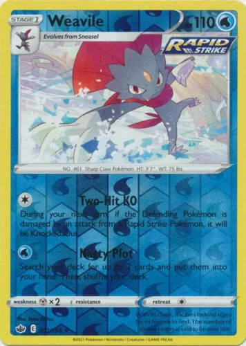 Weavile #031 — Chilling Reign (Reverse Holo)