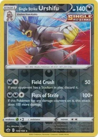 Urshifu Singolcolpo #108 — Regno Glaciale (Reverse Holo)