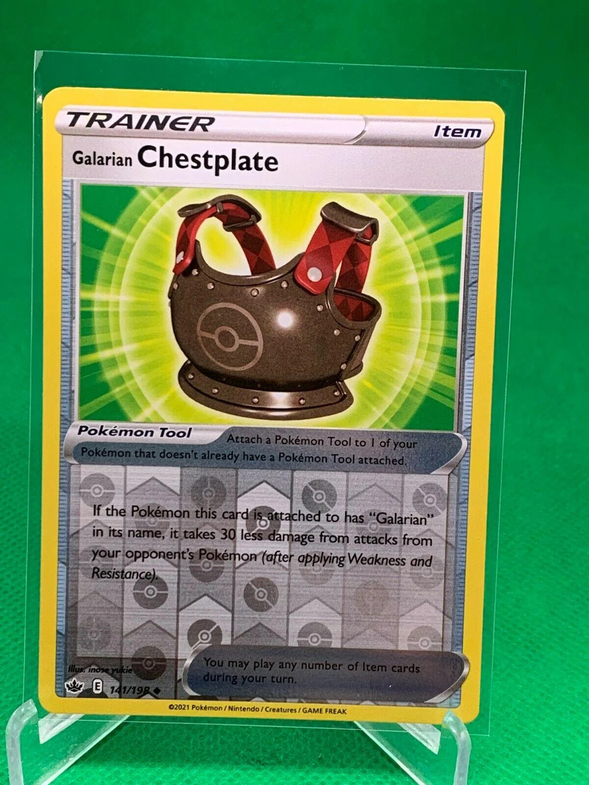Pettorale di Galar #141 — Regno Glaciale (Reverse Holo)
