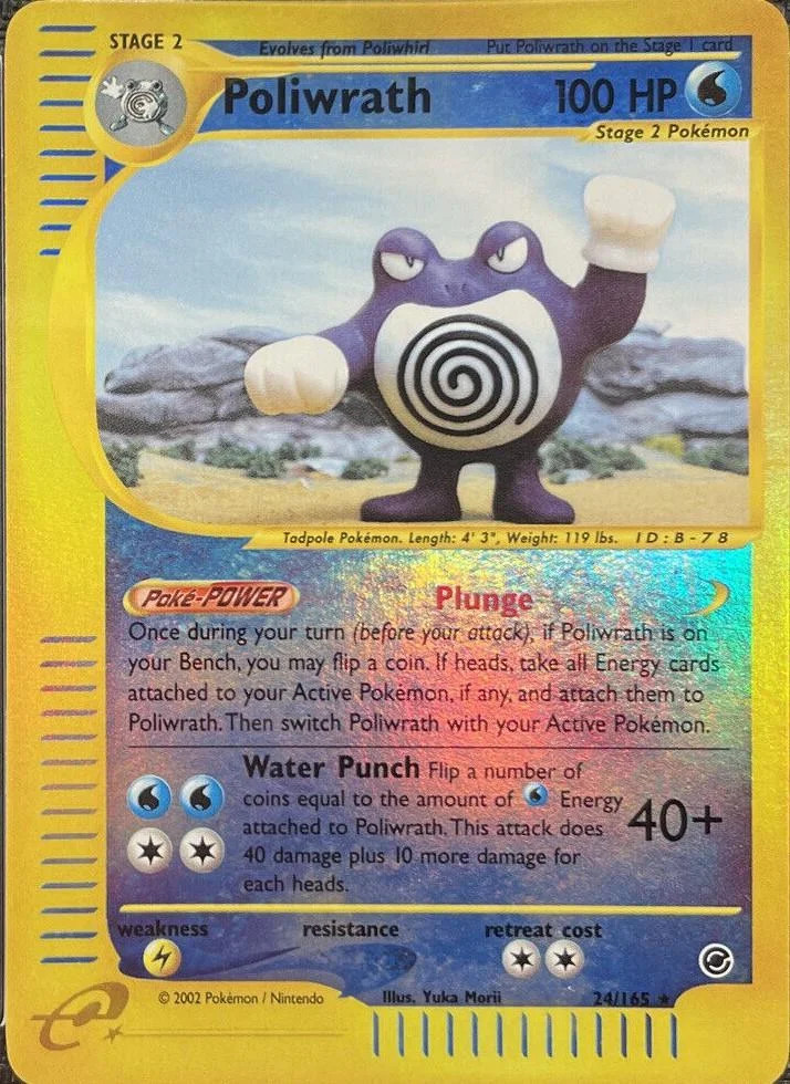 Poliwrath #24 — Expedition Base Set (Reverse Holo)