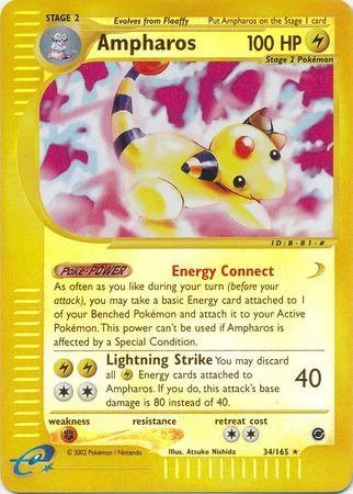Ampharos #34 — Expedition Set Base (Reverse Holo)