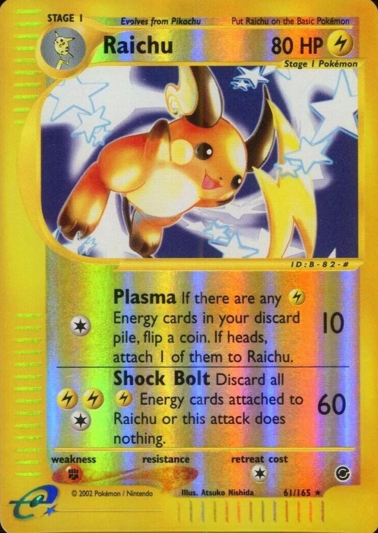 Raichu #61 — Expedition Set Base (Reverse Holo)