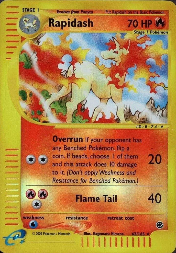 Rapidash #62 — Expedition Base Set (Reverse Holo)
