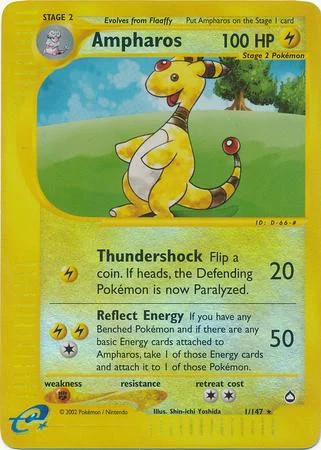 Ampharos #1 — Aquapolis (Reverse Holo)