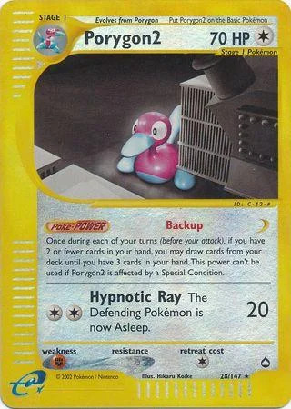 Porygon2 #28 — Aquapolis (Reverse Holo)