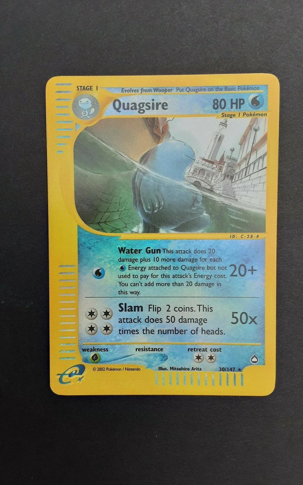 Quagsire #30 — Aquapolis (Reverse Holo)