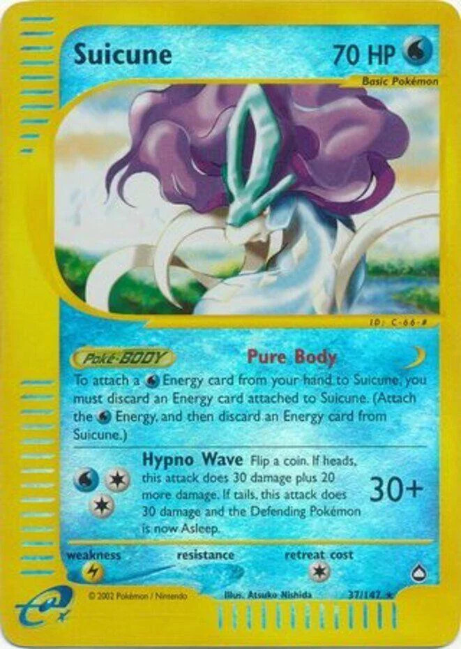 Suicune #37 — Aquapolis (Reverse Holo)