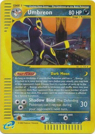 Umbreon #41 — Aquapolis (Reverse Holo)