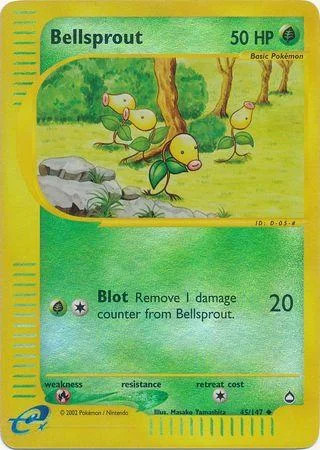 Bellsprout #45 — Aquapolis (Reverse Holo)