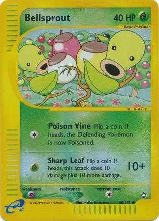 Bellsprout #68 — Aquapolis (Reverse Holo)