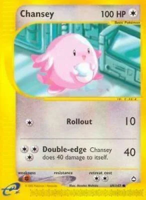 Chansey #69 — Aquapolis (Reverse Holo)