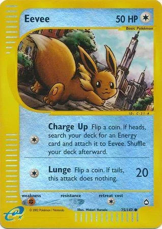 Eevee #75 — Aquapolis (Reverse Holo)