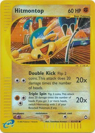 Hitmontop #82 — Aquapolis (Reverse Holo)