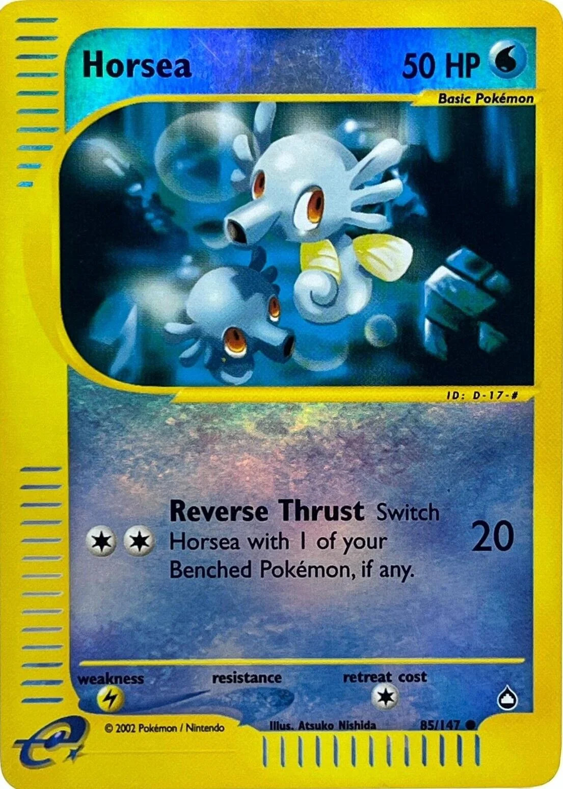 Horsea #85 — Aquapolis (Reverse Holo)