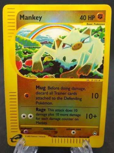 Mankey #92 — Aquapolis (Reverse Holo)