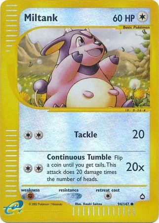 Miltank #94 — Aquapolis (Reverse Holo)
