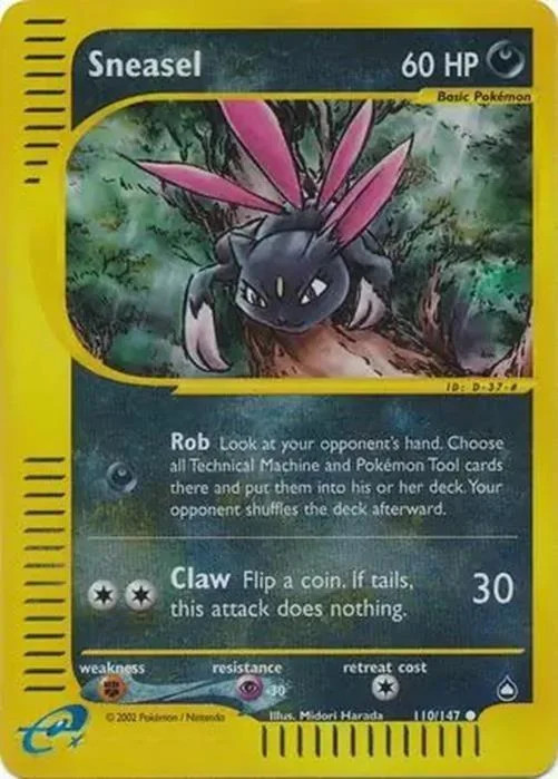 Sneasel #110 — Aquapolis (Reverse Holo)