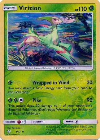 Virizion #8 — Lendas Luminescentes (Reverse Holo)