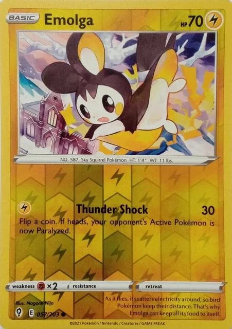 Emolga #057 — Evoluzioni Eteree (Reverse Holo)