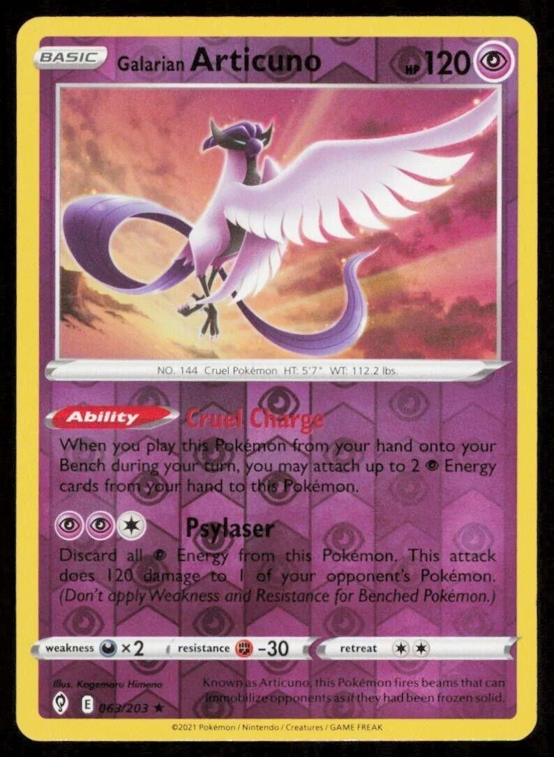 Articuno de Galar #063 — Céus em Evolução (Reverse Holo)