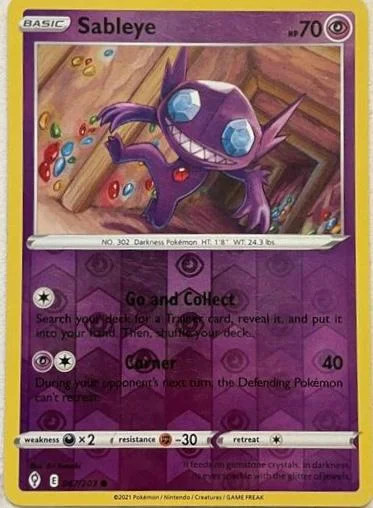 Sableye #067 — Evoluzioni Eteree (Reverse Holo)