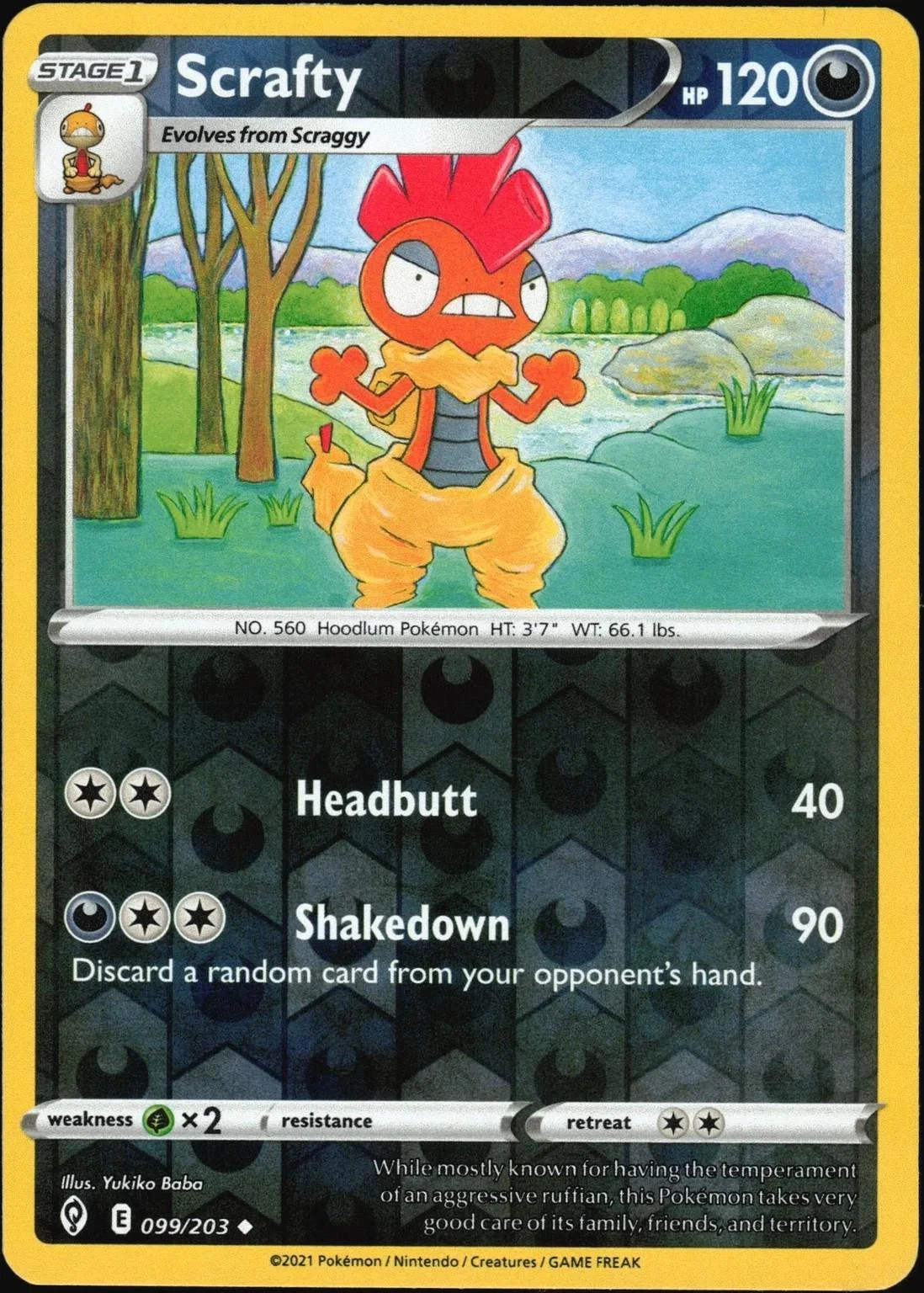 Scrafty #099 — Evoluzioni Eteree (Reverse Holo)