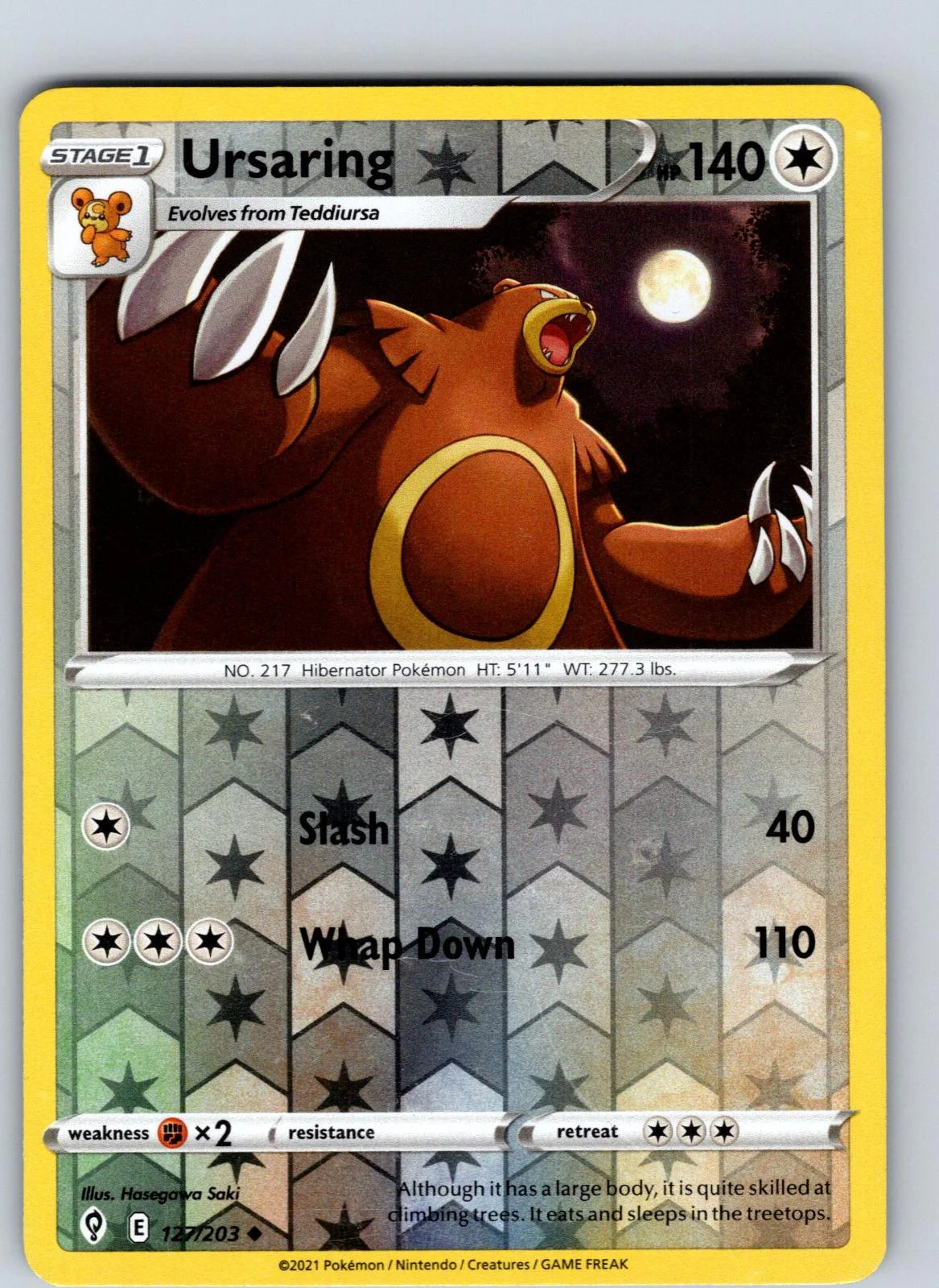Ursaring #127 — Evolving Skies (Reverse Holo)