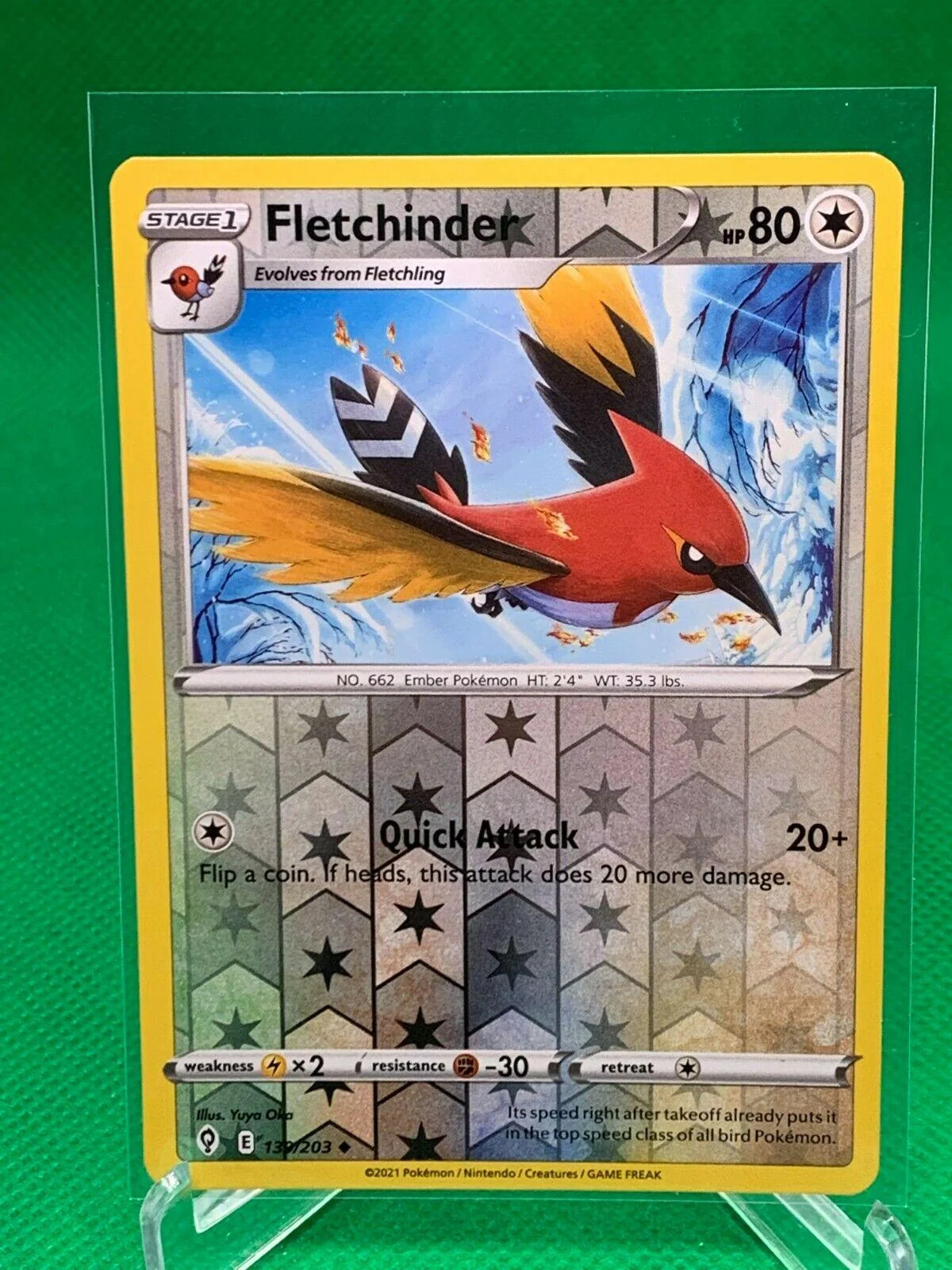 Fletchinder #139 — Evolving Skies (Reverse Holo)