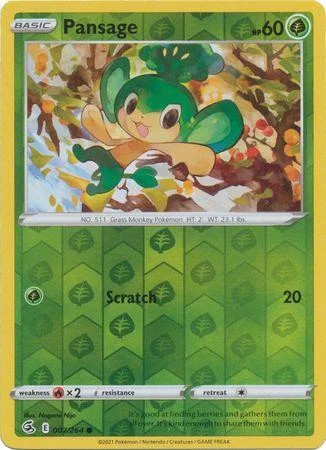 Pansage #007 — Colpo Fusione (Reverse Holo)