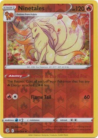 Ninetales #031 — Golpe Fusão (Reverse Holo)